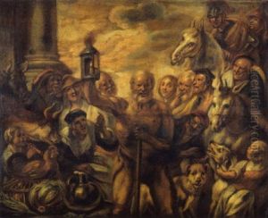 Diogenes Zoekt De Mens by Jacob Jordaens