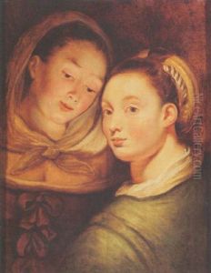 A Portrait Of Two Young Ladies by Jacob Jordaens