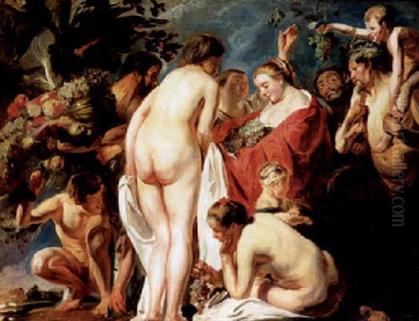 An Allegory Of Fertility: Nymphs And Satyrs Offering Fruit To Pomona - view 1