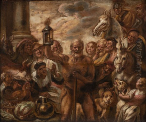 Diogenes Searching For An Honest Man - view 1