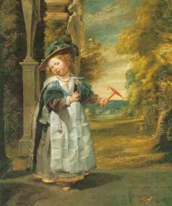 Portrait Of The Painter's Daughter Anna Catharina Holding Her Pet Finch