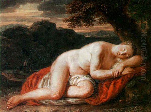 The Recumbent Venus In A Landscape With Bathing Figures - view 1