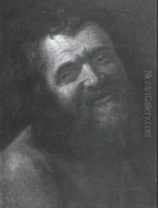 The Head Of A Laughing Bearded Man by Jacob Jordaens