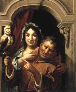 Il Buffone, La Donna E Il Gufo by Jacob Jordaens