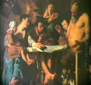 Satyren Och Bondfamiljen by Jacob Jordaens