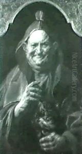 Schallesnarr Mit Katze by Jacob Jordaens