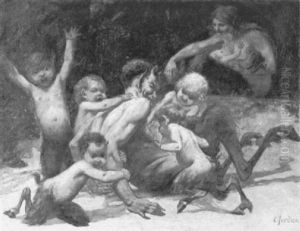 Pan Mit Putten Tollend by Carl Jordan