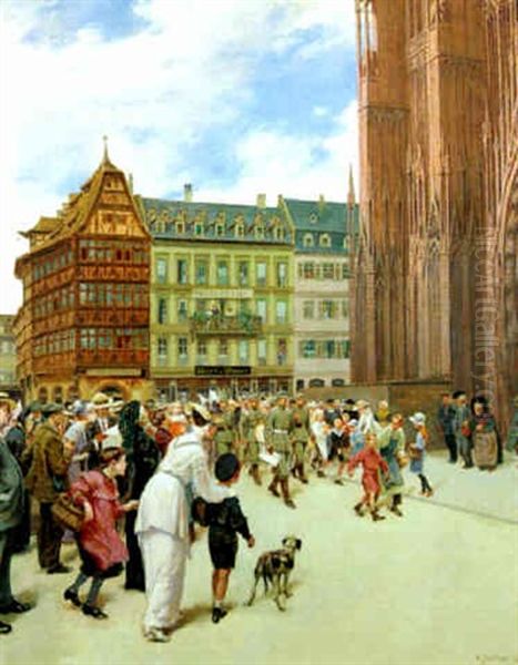 Vor Dem Dom In Strassbourg - view 1