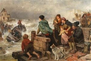 Storm By The Coast by Rudolf Jordan