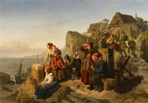 Fisher Families On The Coast by Rudolf Jordan
