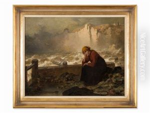 At The Cliffs Of Heligoland by Rudolf Jordan