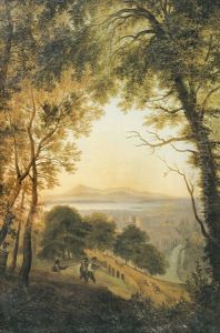 Blick Auf Tivoli, Im Vordergrund Wanderer