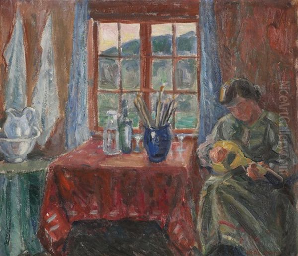 Spillende Dame - view 1