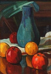 Sill Life With Vase And Fruits by Jacob Jorgensen