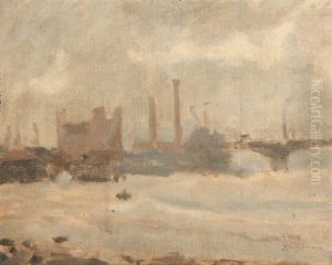 Battersea Bridge, Chelsea by Justus Jorgensen