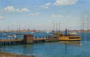 View Of New York Harbor From Bedlowe Island by Niels Jorgensen