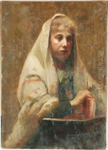 Ritratto Di Ragazza Con Libro by Pio Joris