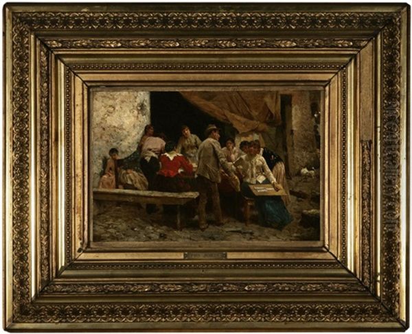 Fortune Teller And Figures At A Table - view 1