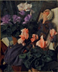 Femme Aux Cyclamenx