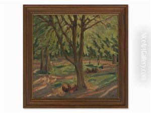 Forest Landscape by Carl Joerres