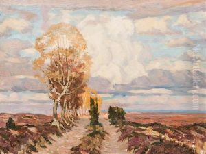 Country Road In The Luneburg Heath by Carl Joerres