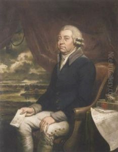 Portrait Of The Right Hon. John Robinson, Surveyor General Of Woods To The King, In A Blue Coat, Holding A Letter In His Right Hand