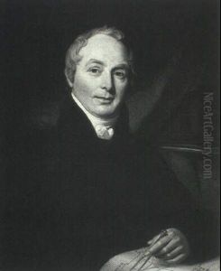 Portrait Of Thomas Cundy, Seated Half Length by George Francis Joseph