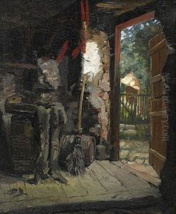 Interior Av Ett Uthus (st. Karins Kalla), Visby by Ernst Josephson