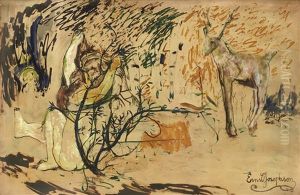 Diana Och Akteon - Den Fortrollade Skogen by Ernst Josephson