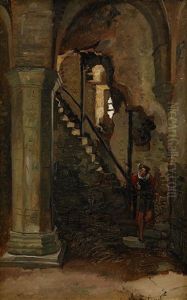 Interior Fran Helgeandskyrkan, Visby by Ernst Josephson