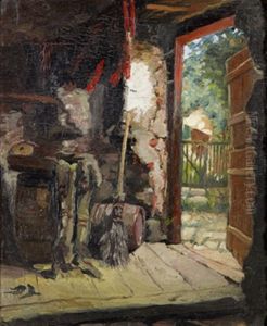 Interior Av Ett Uthus, Visby by Ernst Josephson