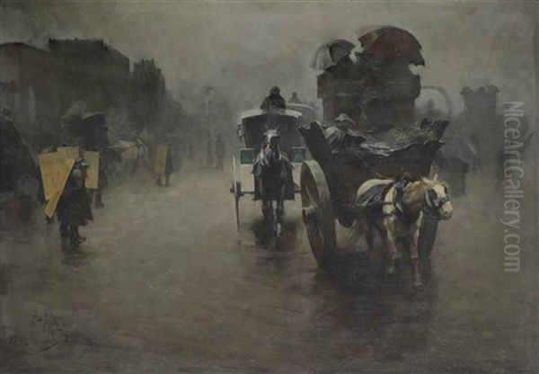 London: Carriages In The Mist, London - view 1
