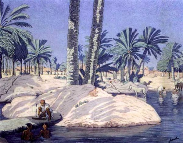 Detente Au Bord De L'oued - view 1