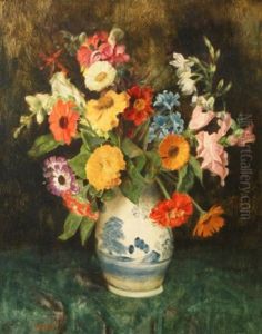 Still Life With Flowers by Josef Jost