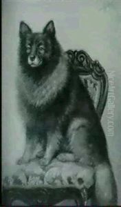 A Dog On A Chair by Louis Jotthier