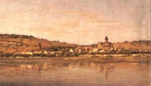 Dorf Am Ufer Eines Sees