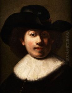Bildnis Eines Jungen Mannes Mit Hut Und Halskrause by Isaac De Joudreville