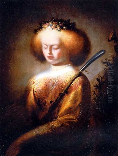 A Shepherdess Holding A Staff - view 1