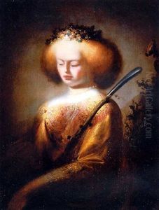 A Shepherdess Holding A Staff
