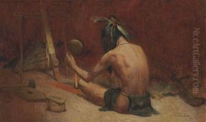 Offering The Pipe To Thunder by Amedee Joullin