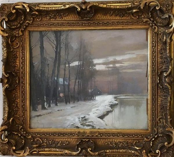 Paysage De Neige En Bord De Riviere - view 1