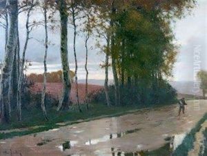 Chemin De Campagne En Automne by Henri Jourdain