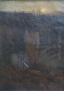 La Vallee Au Soleil Couchant
