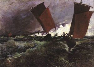 Voiles Rouges En Mer