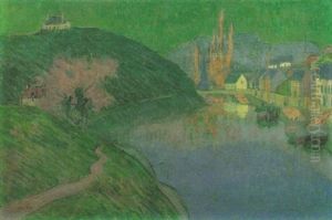 Le Port De Pont-aven by Emile Jourdan
