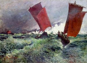 Les Voiles Rouges by Emile Jourdan