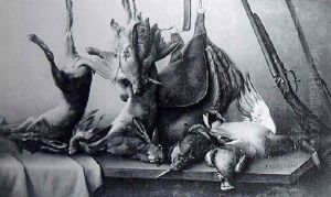 Nature Morte De Gibier by Felix-Desire-Joseph Jourdan