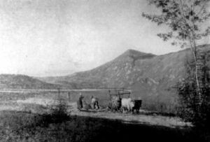Heuernte An Einem Schweizer See by Louis Marie Adrien Jourdeuil