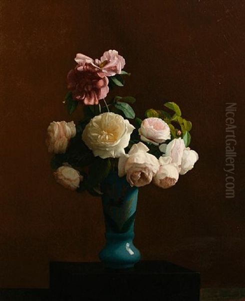 Still Life Of Roses In A Vase - view 1