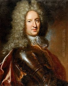 Portrait D'antoine De Montorcier En Cuirasse by Francois Jouvenet the Younger